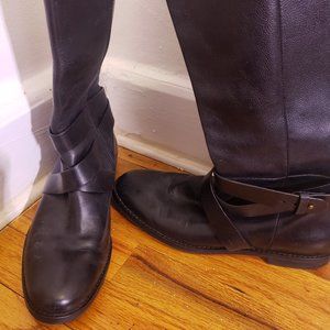 Cole Haan Black Knee Height Boots, 7.5